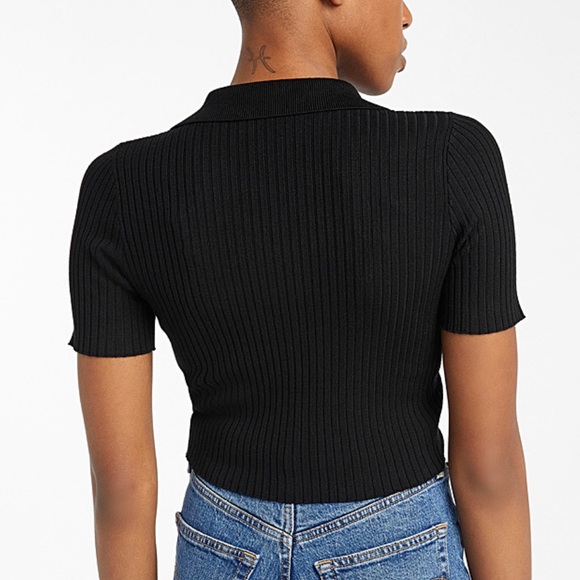 Simons - Two-way Zip Polo Sweater Top - Picture 2 of 2